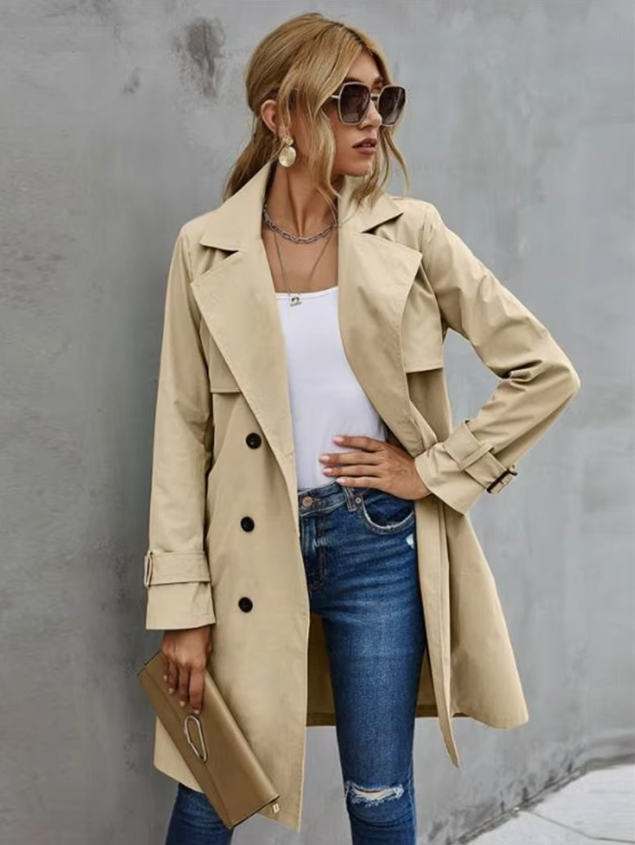 Wyler | Women's Trench Coat Lightweight Layering Cut