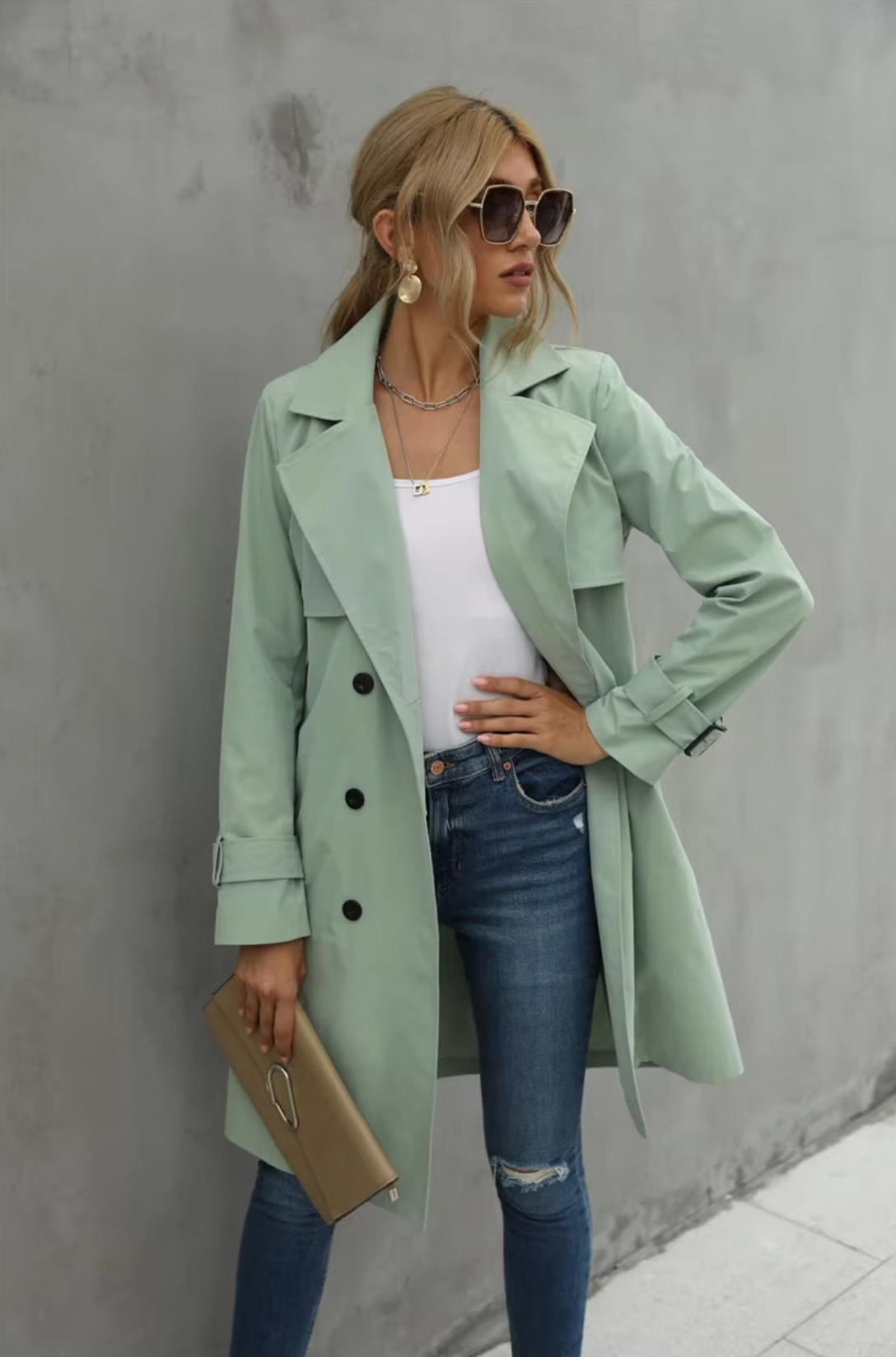 Wyler | Women's Trench Coat Lightweight Layering Cut