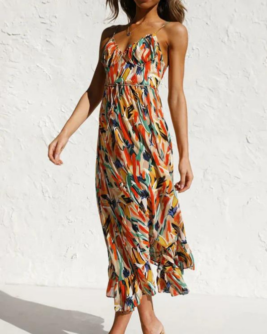 Zana Colourful Midi Dress